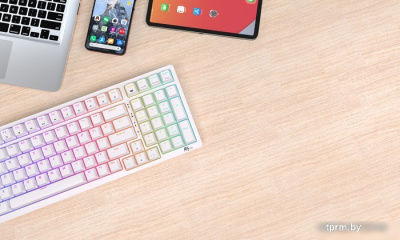 Клавиатура Royal Kludge RK98 RGB (белый, RK Red) 