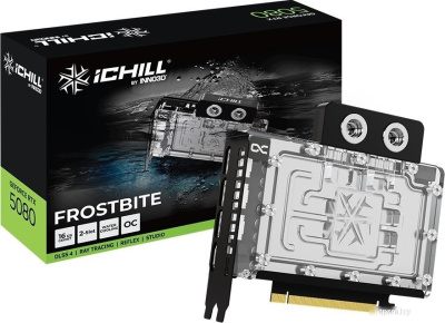 Видеокарта Inno3D GeForce RTX 5080 iChill Frostbite C50803-16D7X-1760FB 