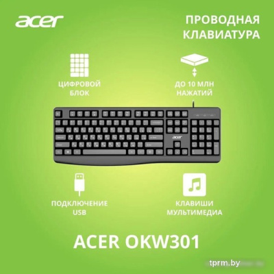 Клавиатура Acer OKW301 (черный) 