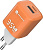Atomic Crystal G351 GAN 35W USB Type-C (оранжевый) 