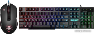 Клавиатура + мышь с ковриком + наушники Defender Singularity MKP-118 