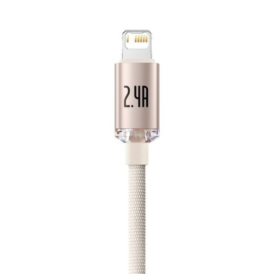 Кабель Baseus Crystal Shine USB Type-A - Lightning (2 м, розовый) 