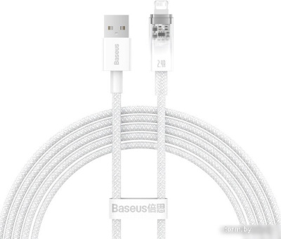 Кабель Baseus Explorer Series Fast Charging Cable with Smart Temperature Control 2.4A USB Type-A - Lightning (2 м, белый) 