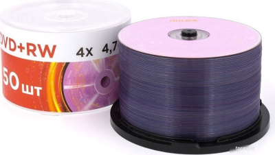 DVD+RW диск Mirex 4.7Gb 4x UL130022A4B (50 шт.) 
