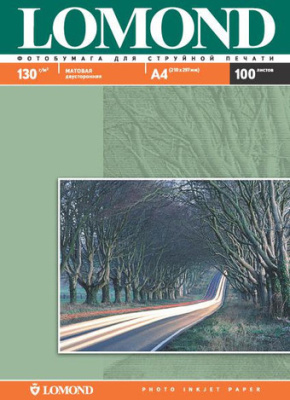 Фотобумага Lomond матовая двусторонняя A4 130 г/кв.м. 100 листов (0102004)