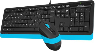 Клавиатура + мышь A4Tech Fstyler F1010 (черный/синий) 