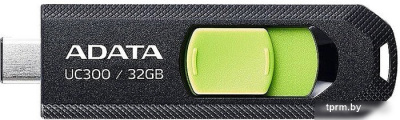 USB Flash ADATA UC300 32GB (черный/зеленый) 