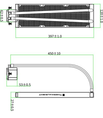 Жидкостное охлаждение для процессора Thermalright Frozen Edge 360 (белый) 