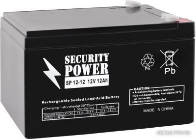 Аккумулятор для ИБП Security Power SP 12-12 F2 (12В/12 А·ч) 