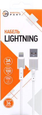 Кабель Digital Part LC-306 USB Type-A - Lightning (1 м, белый)