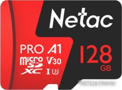 Карта памяти Netac P500 Extreme Pro 128GB NT02P500PRO-128G-R + адаптер 