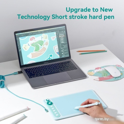 Графический планшет Parblo Intangbo X7 (голубой) 