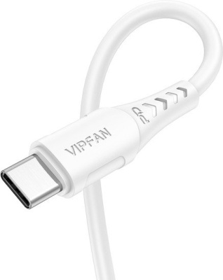 Кабель Vipfan P05 USB Type-C- USB Type-C (2 м, белый) 