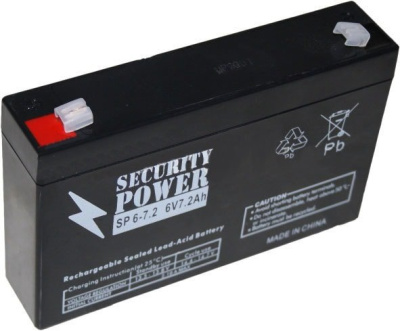 Аккумулятор для ИБП Security Power SP 6-7.2 F1 (6В/7.2 А·ч) 