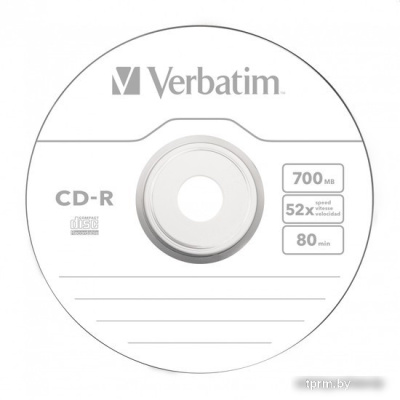 CD-R диск Verbatim 700Mb DL Extra Protection 52x CakeBox 100 шт. 43411 