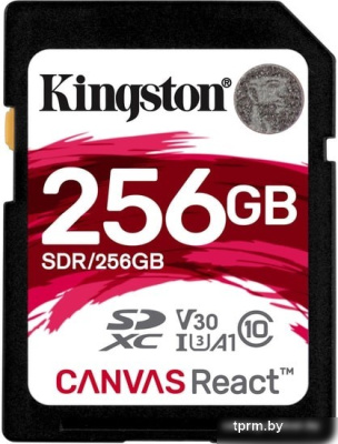 Карта памяти Kingston Canvas React SDR/256GB SDXC 256GB 