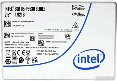 SSD Intel D5-P5530 1.92TB SSDPF2KX019XZN1 