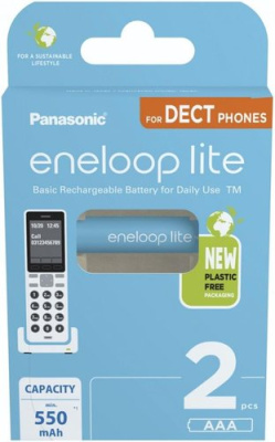 Аккумулятор Panasonic Eneloop Lite AAA BK-4LCCE/2CP DECT (2 шт)