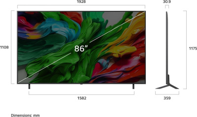 MiniLED телевизор LG QNED evo AI QNED86 86QNED86A6A 