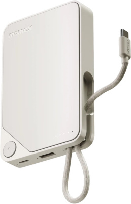 Внешний аккумулятор Momax 1-Power X Built-in USB-C IP152 10000mAh (белый)