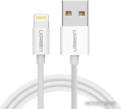 Кабель Ugreen US155 USB Type-A - Lightning (0.5 м, белый) 