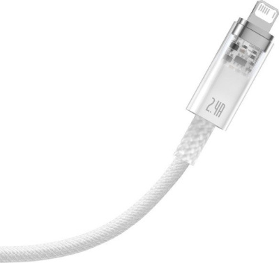 Кабель Baseus Explorer Series Fast Charging Cable with Smart Temperature Control 2.4A USB Type-A - Lightning (2 м, белый) 