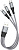 Кабель Hoco X47 USB Type-A - Lightning/Micro/Type-C (0.25 м, металлик) 