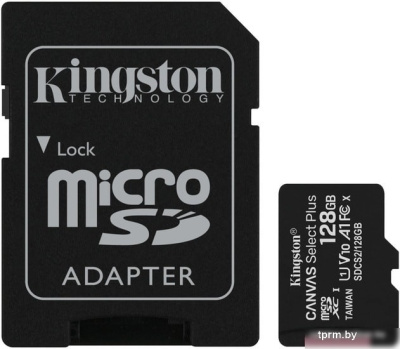 Карта памяти Kingston Canvas Select Plus microSDXC 128GB (с адаптером) 