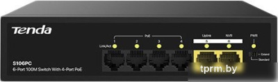 Неуправляемый коммутатор Tenda S106PC 