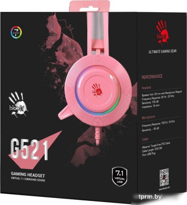 Наушники A4Tech Bloody G521 (розовый) 