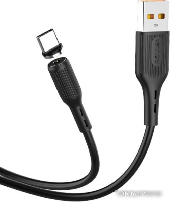 Кабель Denmen D18T USB Type-A - USB Type-C (1 м, черный) 