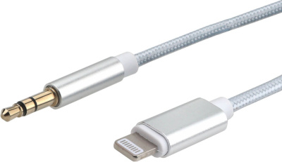Кабель Cablexpert CCAB-AP35M-1M-W Lightning - 3.5 Jack (1 м, белый) 