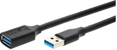 Telecom USB Type-A TUS708-1m (1 м, черный) 
