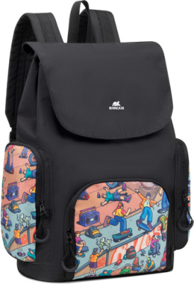 Городской рюкзак Rivacase 5425 black (скейтер)