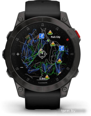 Умные часы Garmin Epix Sapphire Gen 2 (черный титан/черный) 
