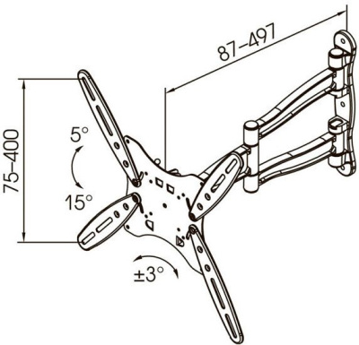 Кронштейн Kromax Techno-5 (белый) 