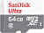 Карта памяти SanDisk Ultra SDSQUNR-064G-GN3MN microSDXC 64GB 