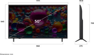 Телевизор LG UHD AI UA75 50UA75009LA 