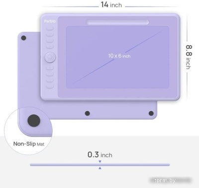 Графический планшет Parblo Intangbo M (сиреневый) 