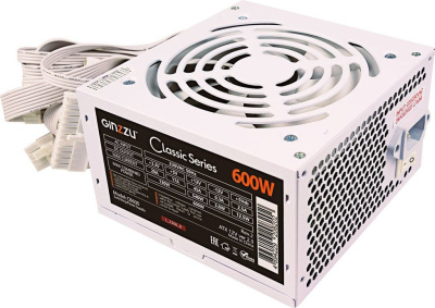 Блок питания Ginzzu CB600 (белый) 