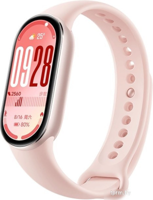 Фитнес-браслет Xiaomi Smart Band 10 M2459B1 (розовое золото, с розовым силиконовым ремешком, международная версия) 