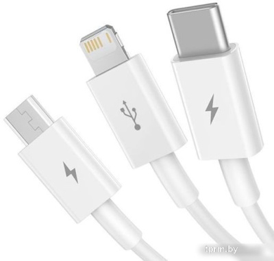 Кабель Baseus Superior Series Fast Charging USB Type-A - USB Type-C/microUSB/Lightning (1.5 м, белый) 