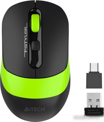 Мышь A4Tech Fstyler FG10CS Air (черный/зеленый) 
