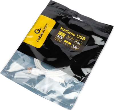 Кабель Cablexpert CC-USB2-AMCM-66W-1.8M-W USB Type-A - USB Type-C (1.8 м, белый) 