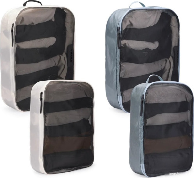Thule Packing Cube 2*M+2*L с сеткой 3205580 TPCS205POND/W (белый/голубой) 