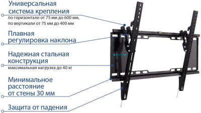 Кронштейн Kromax IDEAL-102 (черный) 