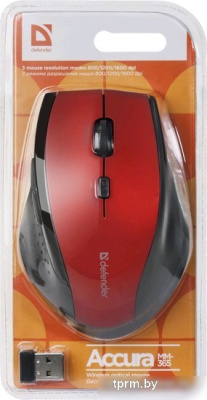 Мышь Defender Accura MM-365 (красный) 