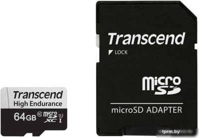Карта памяти Transcend microSDXC TS64GUSD350V 64GB (с адаптером) 
