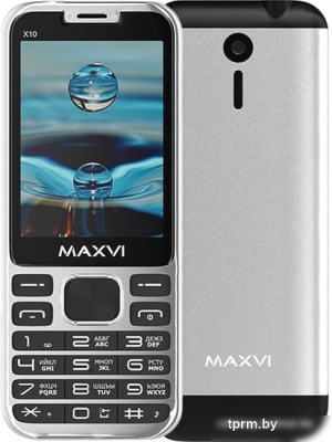 Мобильный телефон Maxvi X10 (серебристый) 