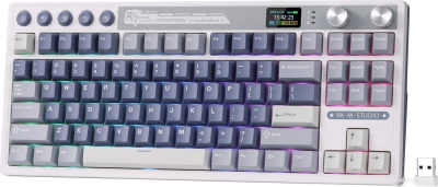 Клавиатура Royal Kludge M87 RGB Ocean Blue (RK Beige) 